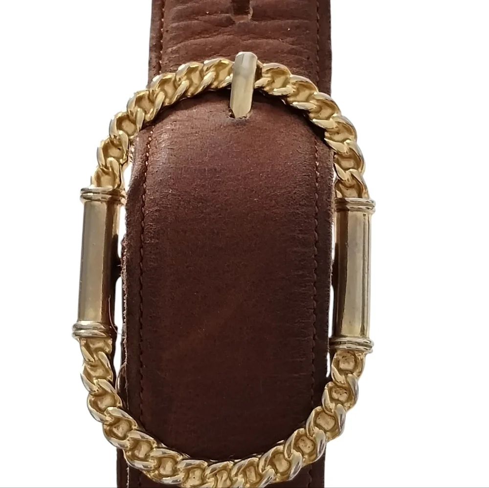 Zele Vintage Full‎ Grain Cowhide Leather Belt Womens size Med 30 Western, Casual